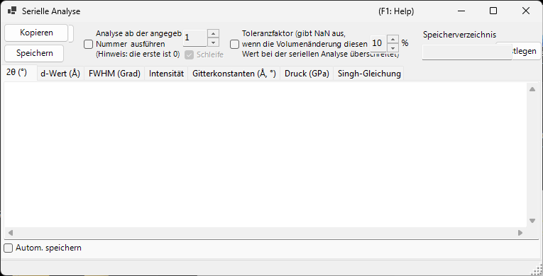 Fenster der sequentiellen Analyse