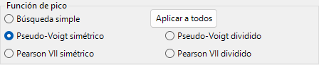 Search Range e Initial FWHM