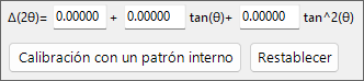 Panel de desplazamiento de 2θ