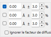 Recherche par distance interréticulaire (valeur d)