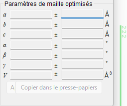 Liste des cristaux