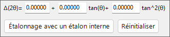 Panneau de décalage 2θ