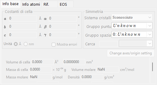 Il controllo Crystal Information