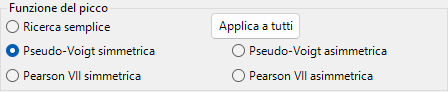 Search Range e Initial FWHM