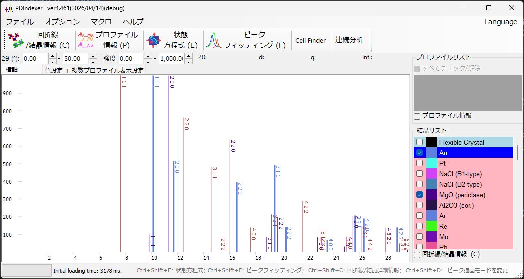 PDIndexer メインウィンドウ