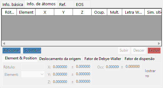 A aba Info. de átomos