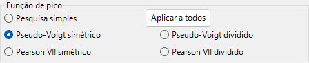 Search Range e Initial FWHM
