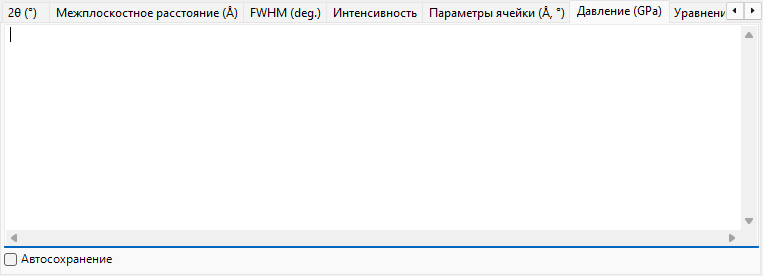 Вкладка Pressure