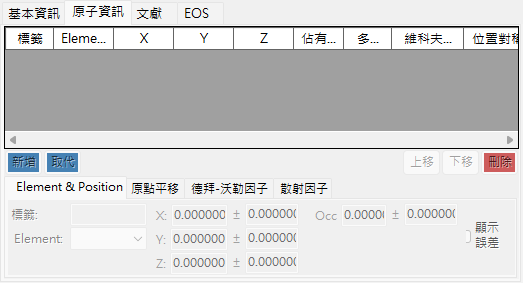 原子資訊分頁