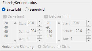 Einzel-/Serienmodus