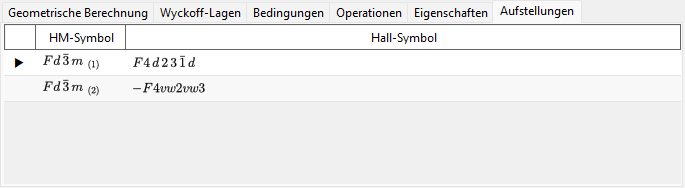 Aufstellungen