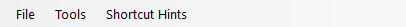 Menu bar