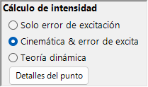 Intensity calculation