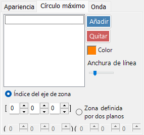 Pestaña Círculo máximo