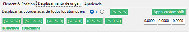 Desplazamiento del origen