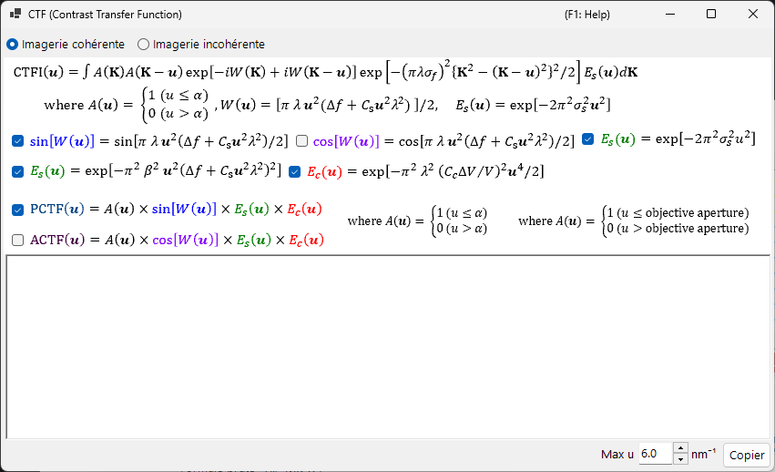 Fonction de transfert de contraste de phase (PCTF)