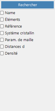 Options de recherche