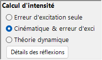 Intensity calculation