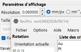 Menu Fichier