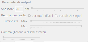 Parametri di output