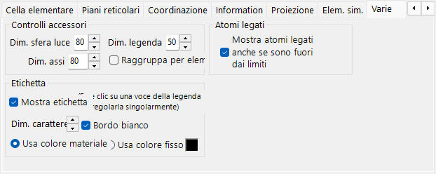 Scheda Varie