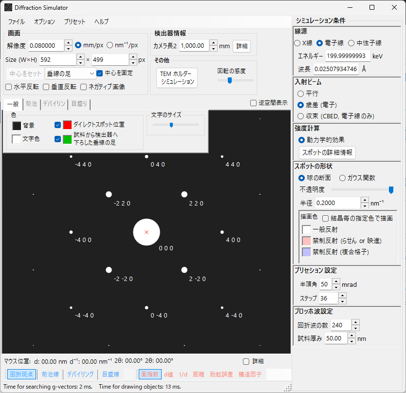 PEDモードのシミュレータ