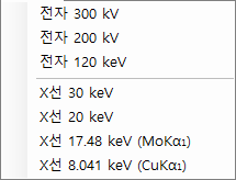 프리셋 메뉴