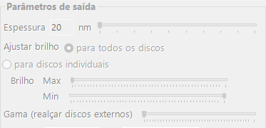 Parâmetros de saída
