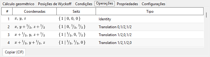 Operações