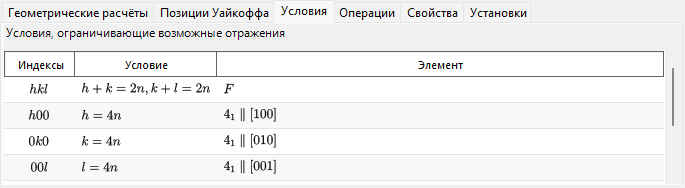 Условия