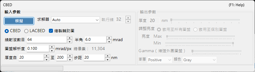 CBED 模擬