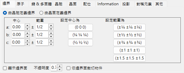 邊界索引標籤