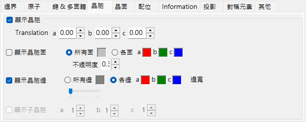 晶胞索引標籤